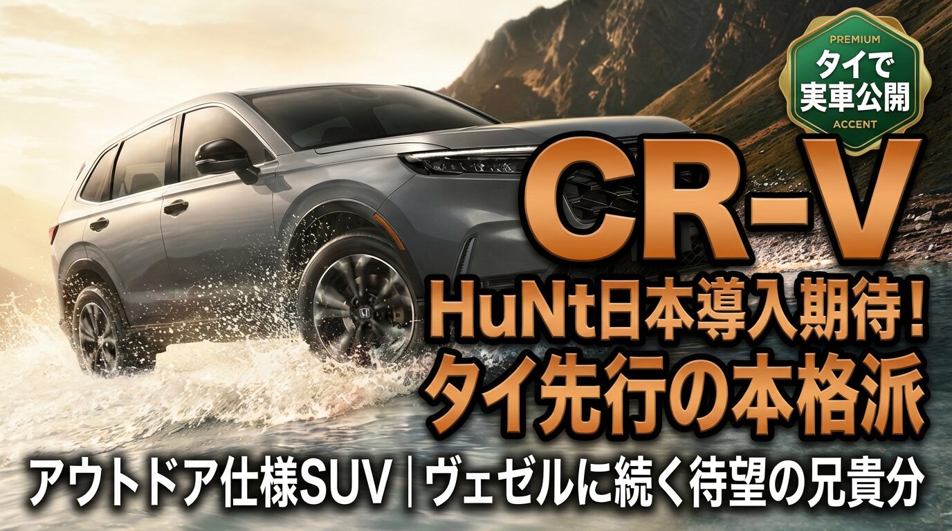 CR-V HuNT日本導入も期待！タイで実車公開された新型アウトドアSUV
