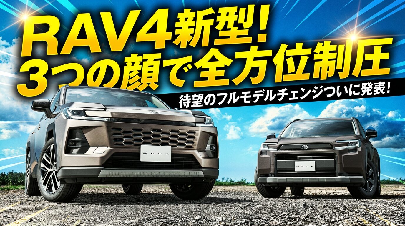 新型RAV4発売！3つの顔がヤバい？衝撃の全方位戦略を徹底解剖
